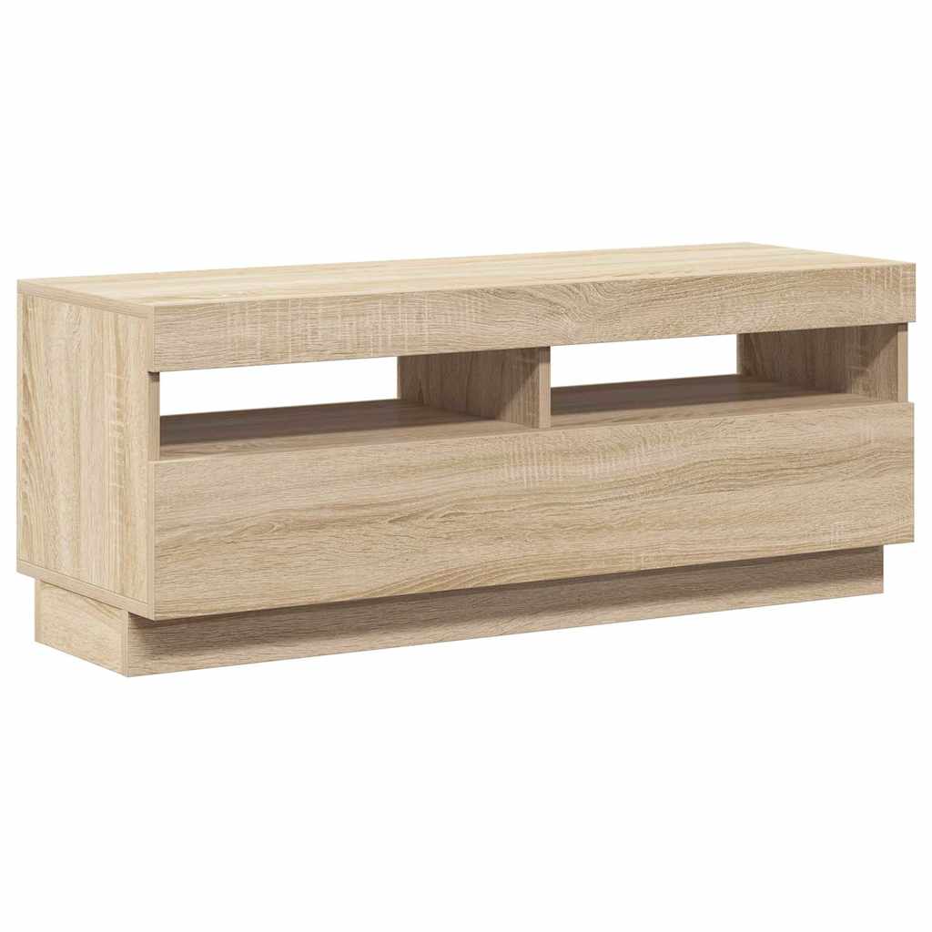 TV-Schrank mit LED-Leuchten Sonoma-Eiche 100x35x40 cm