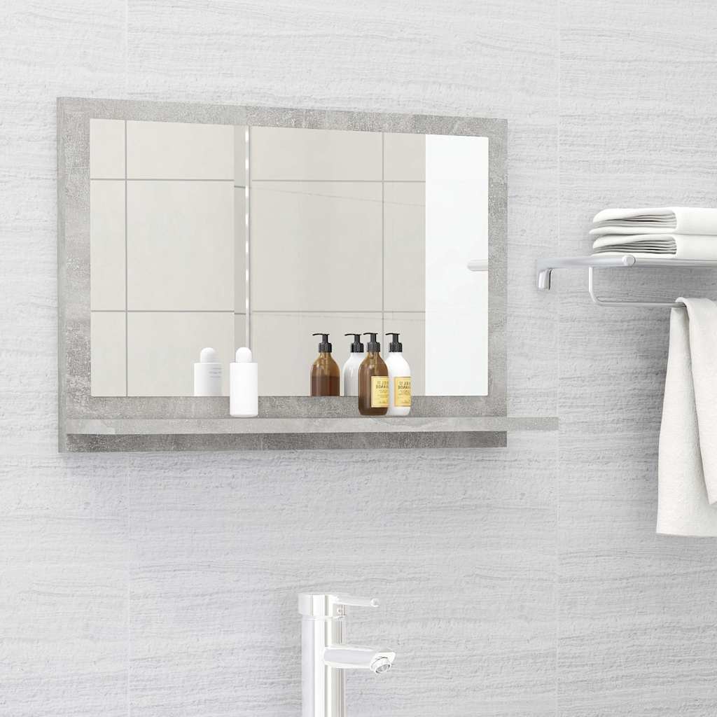 Badspiegel Betongrau 60x10,5x37 cm Holzwerkstoff