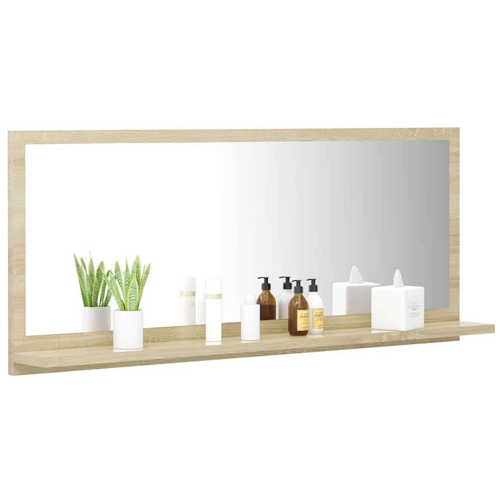 Badspiegel Sonoma-Eiche 90x10,5x37 cm Holzwerkstoff