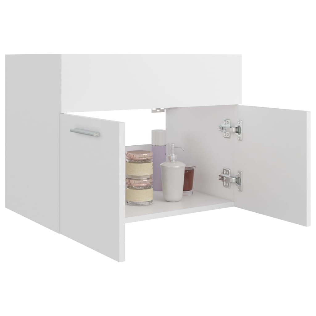 Meuble lavabo blanc 60x38,5x46 cm en bois