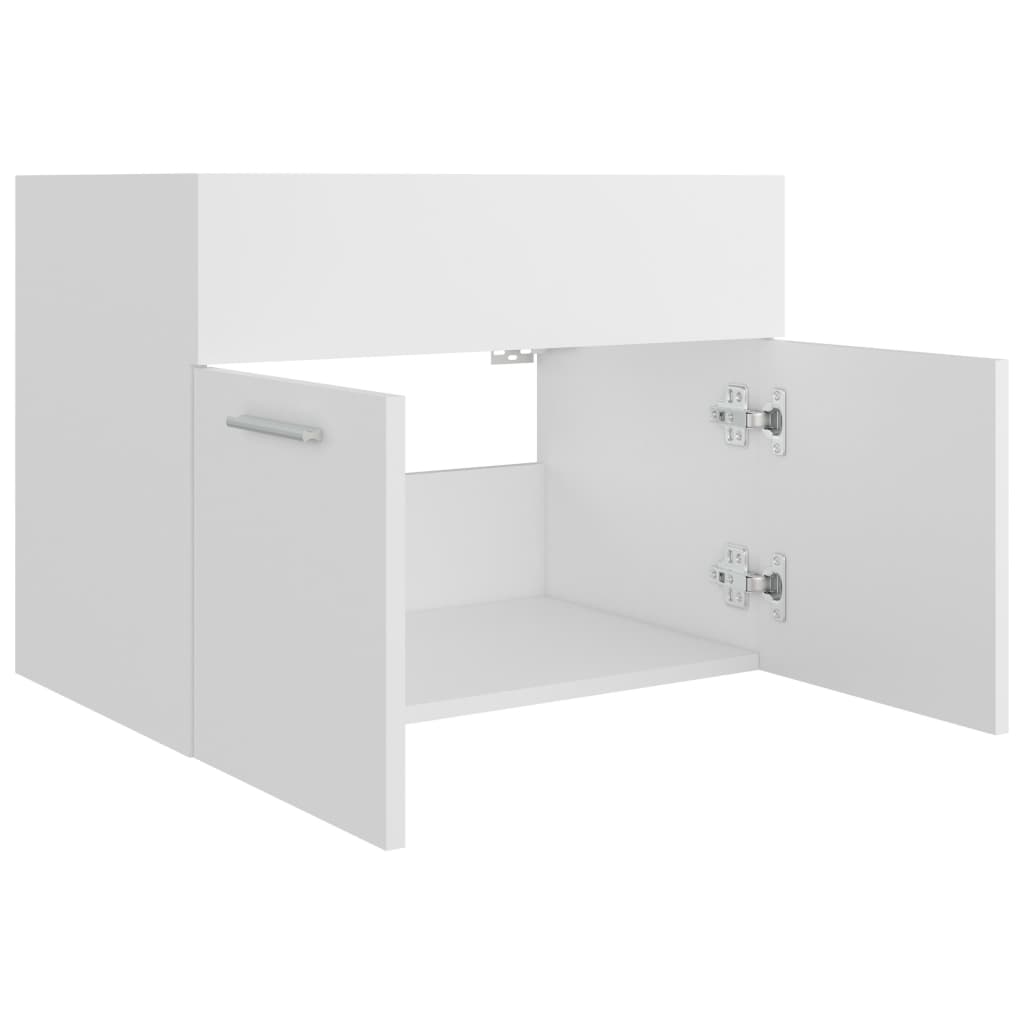 Meuble lavabo blanc 60x38,5x46 cm en bois