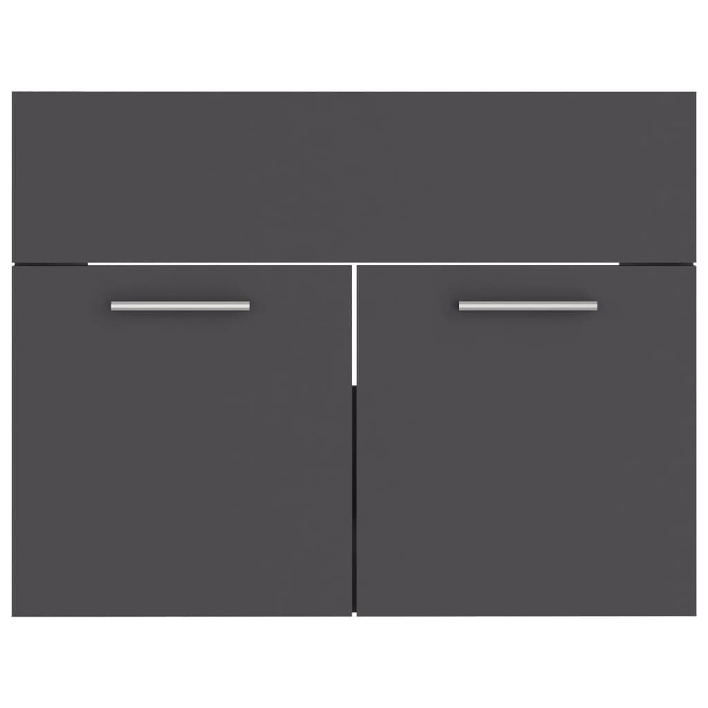 Waschbeckenunterschrank Grau 60x38,5x46 cm Holzwerkstoff