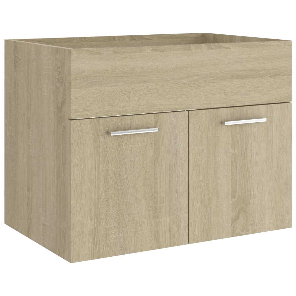 Waschbeckenunterschrank Sonoma-Eiche 60x38,5x46cm Holzwerkstoff