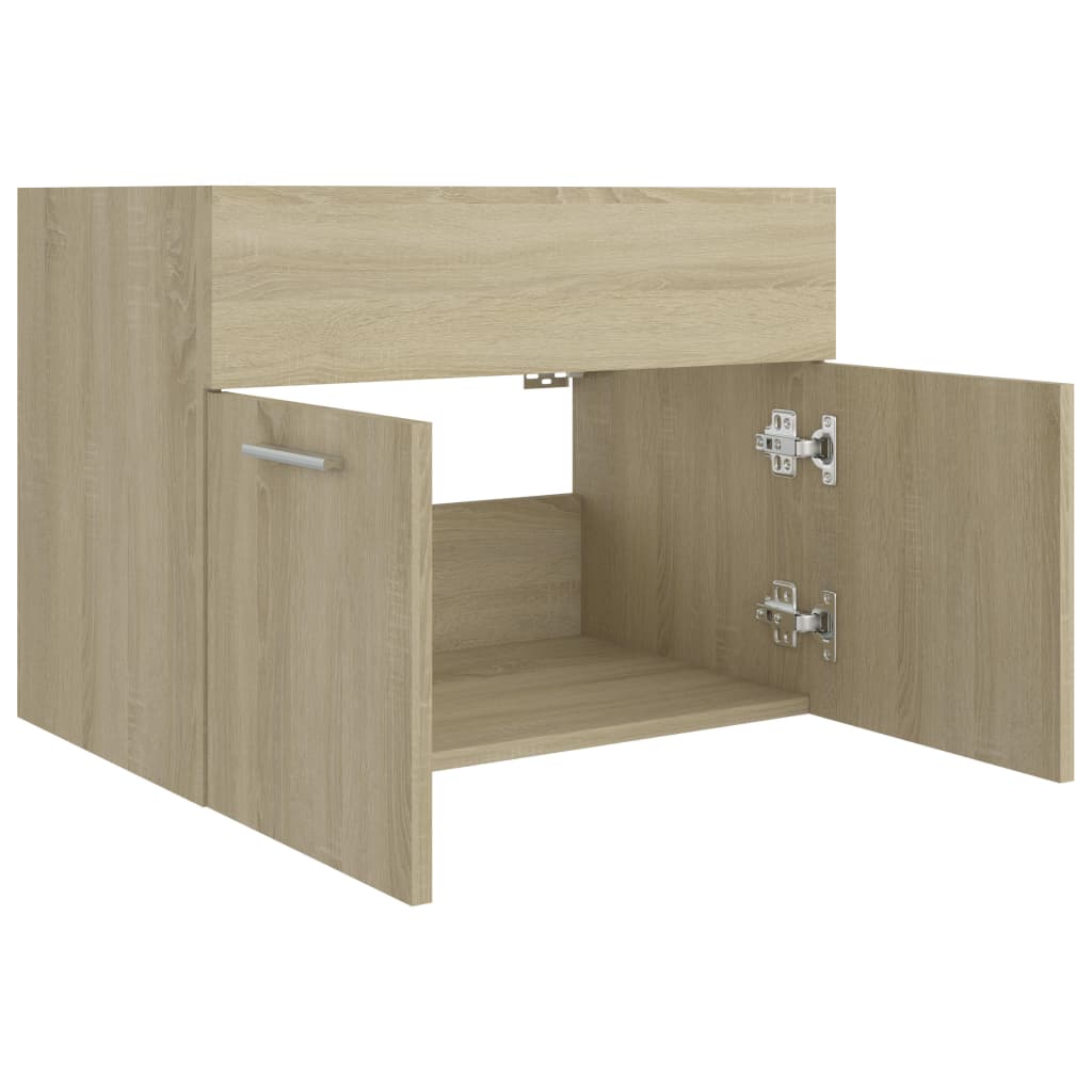 Waschbeckenunterschrank Sonoma-Eiche 60x38,5x46cm Holzwerkstoff