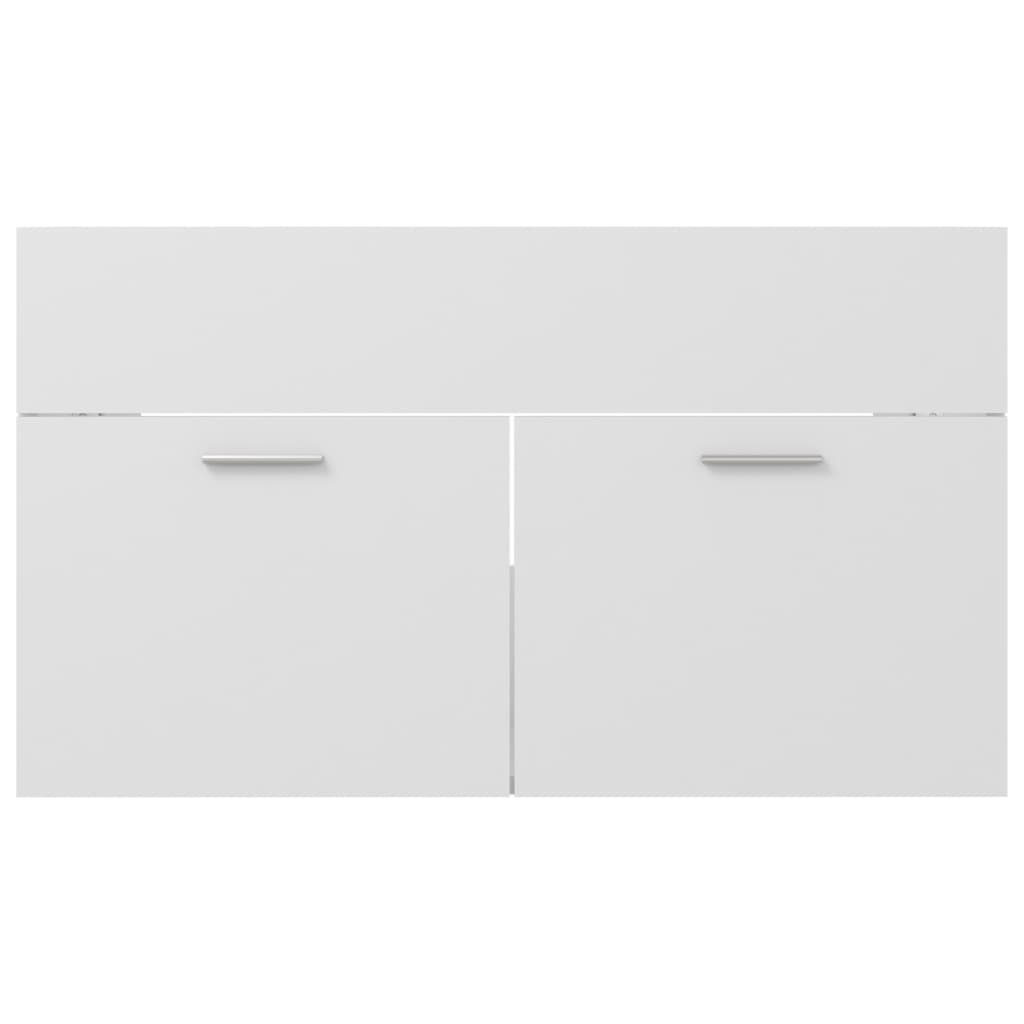 Meuble vasque blanc 80x38,5x46 cm en bois