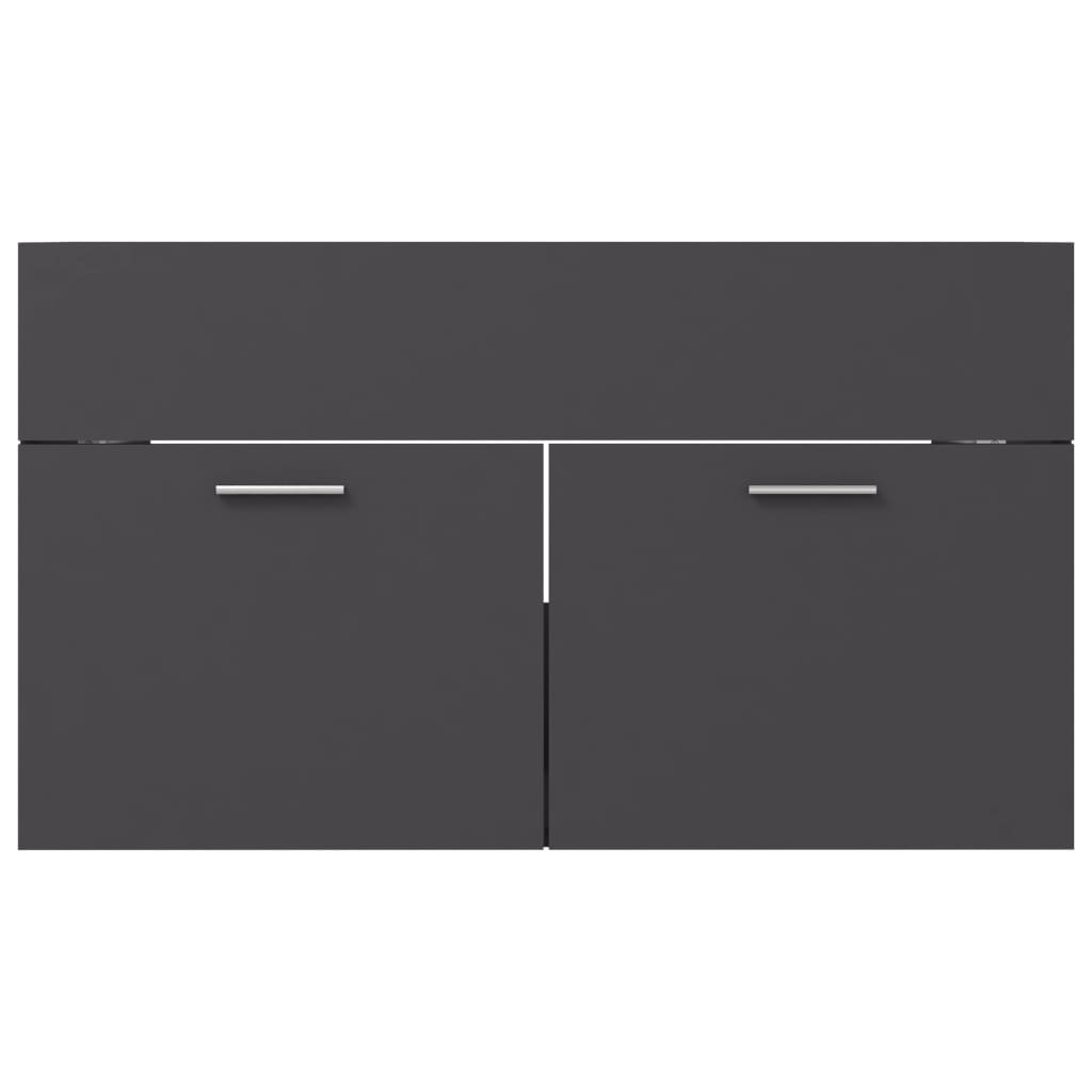 Waschbeckenunterschrank Grau 80x38,5x46 cm Holzwerkstoff