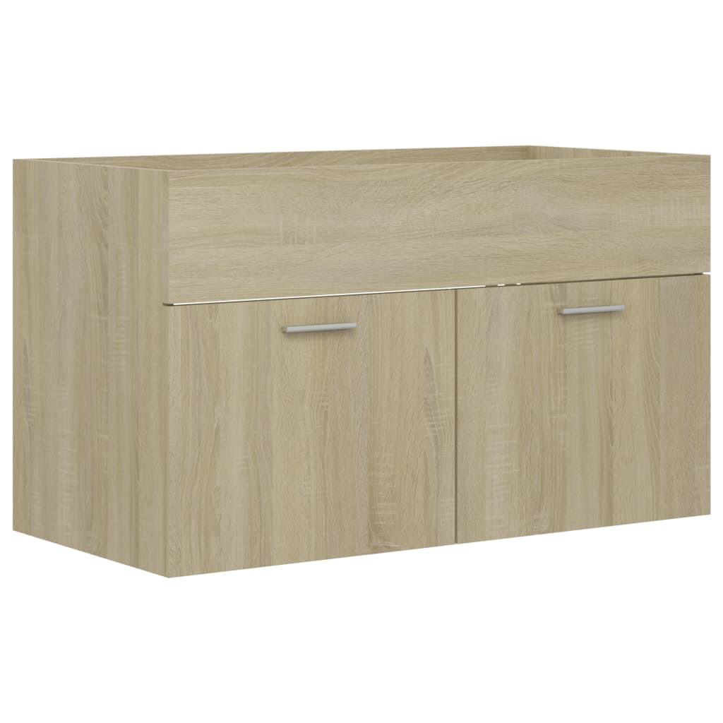 Waschbeckenunterschrank Sonoma-Eiche 80x38,5x46cm Holzwerkstoff