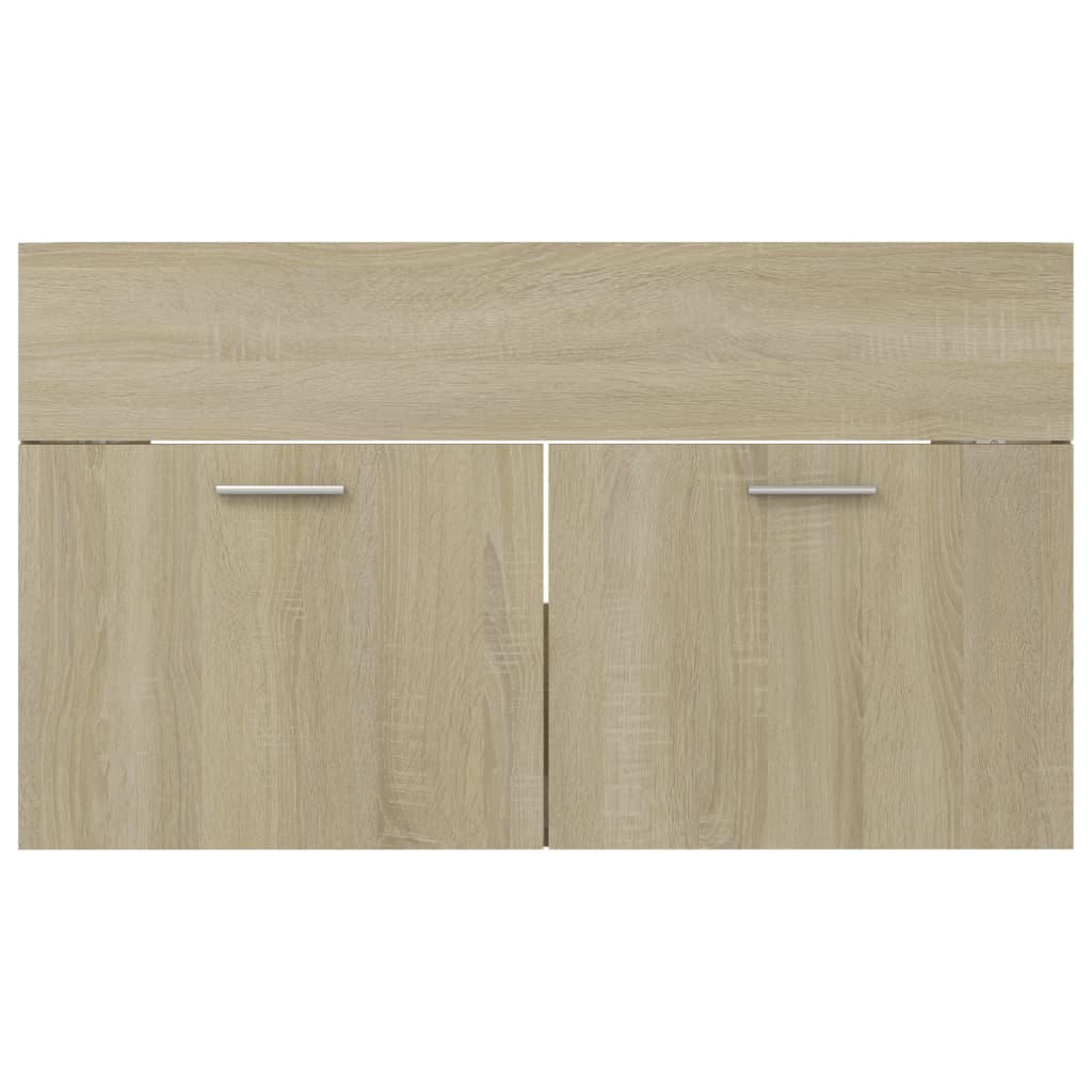 Waschbeckenunterschrank Sonoma-Eiche 80x38,5x46cm Holzwerkstoff
