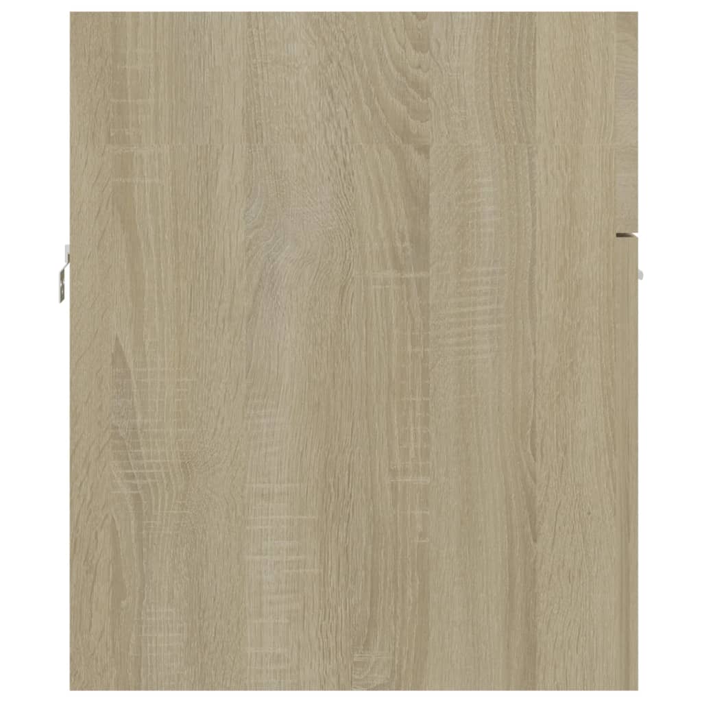 Waschbeckenunterschrank Sonoma-Eiche 80x38,5x46cm Holzwerkstoff