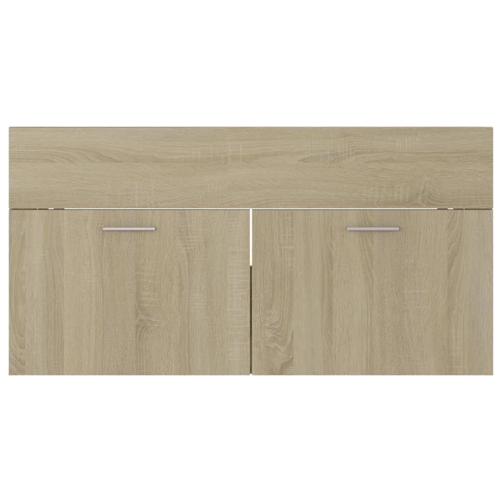 Meuble vasque chêne Sonoma 90x38,5x46cm matière bois