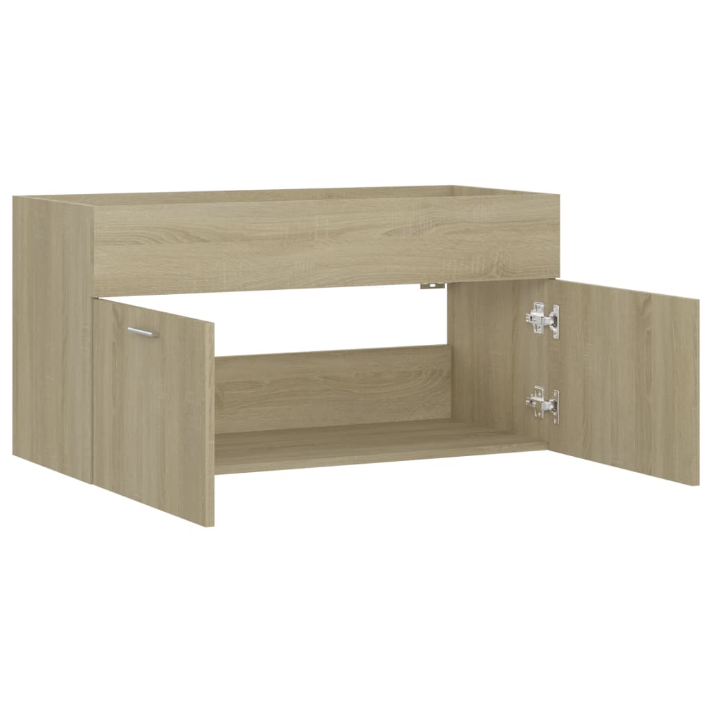 Meuble vasque chêne Sonoma 90x38,5x46cm matière bois