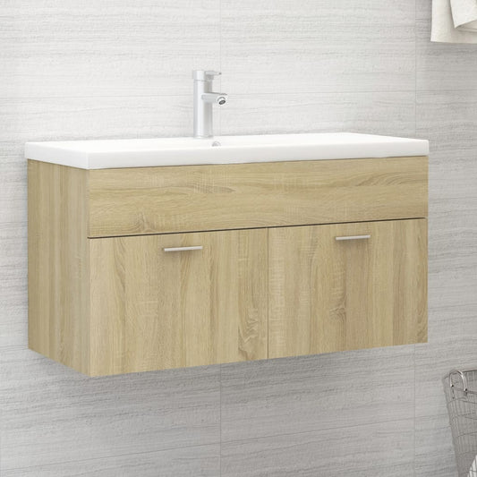 Meuble vasque chêne Sonoma 90x38,5x46cm matière bois