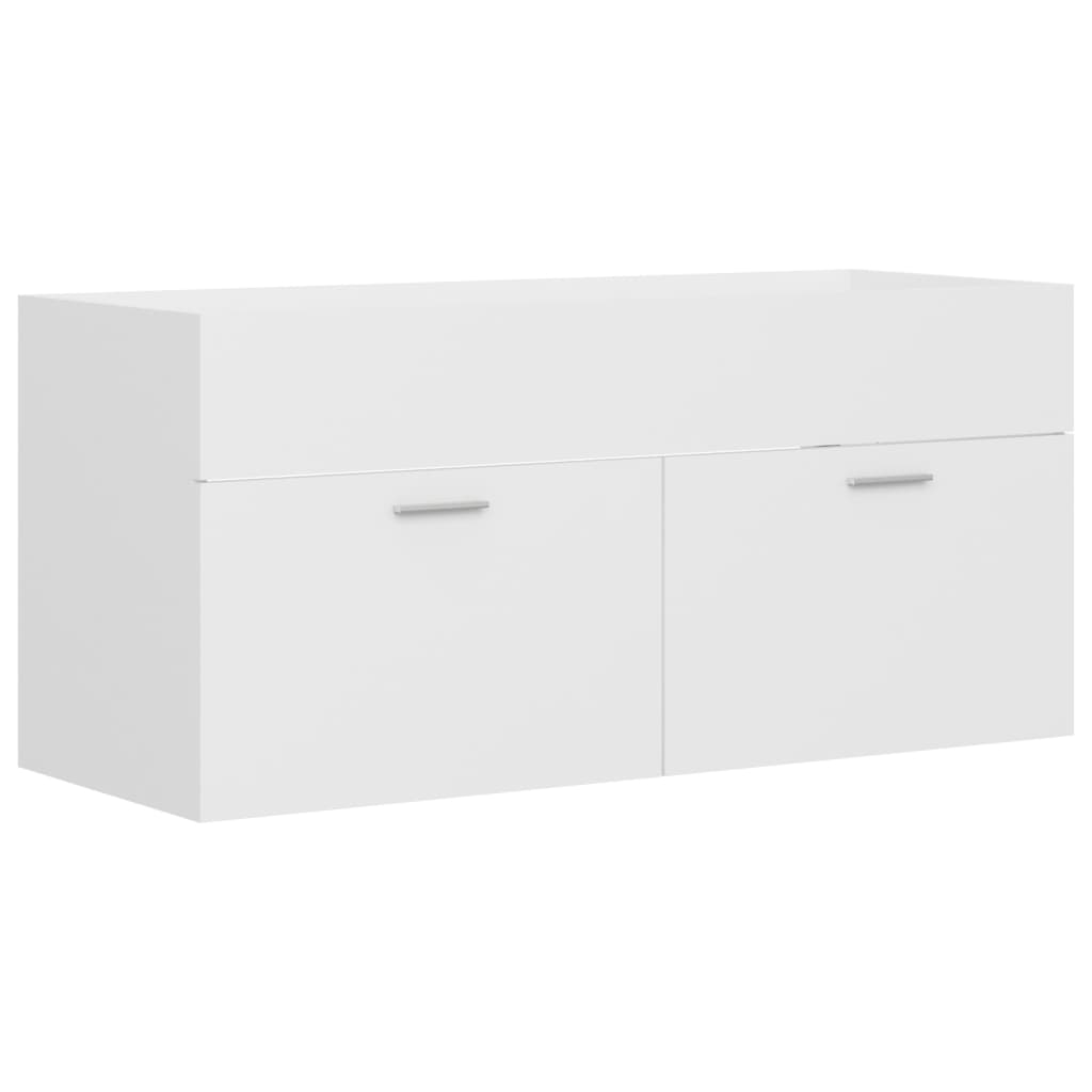 Waschbeckenunterschrank Weiß 100x38,5x46 cm Holzwerkstoff