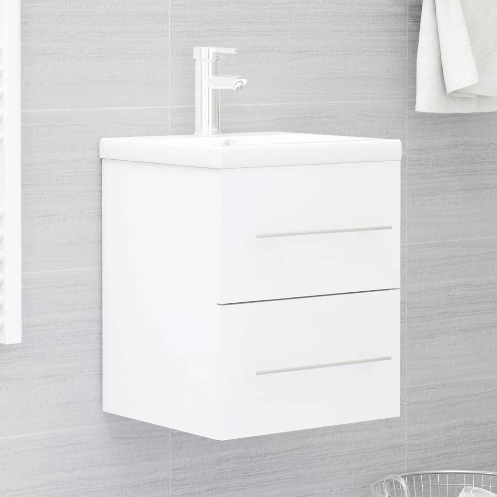 Meuble lavabo blanc 41x38,5x48 cm en bois