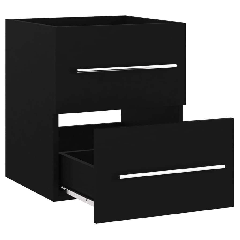 Waschbeckenunterschrank Schwarz 41x38,5x48 cm Holzwerkstoff