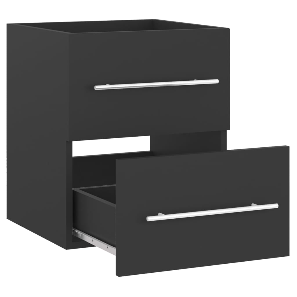 Waschbeckenunterschrank Grau 41x38,5x48 cm Holzwerkstoff
