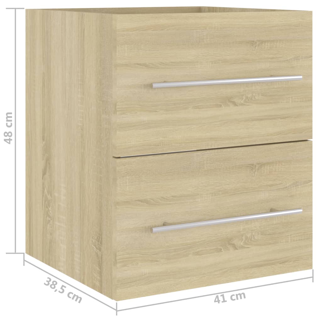 Meuble vasque chêne Sonoma 41x38,5x48cm matière bois