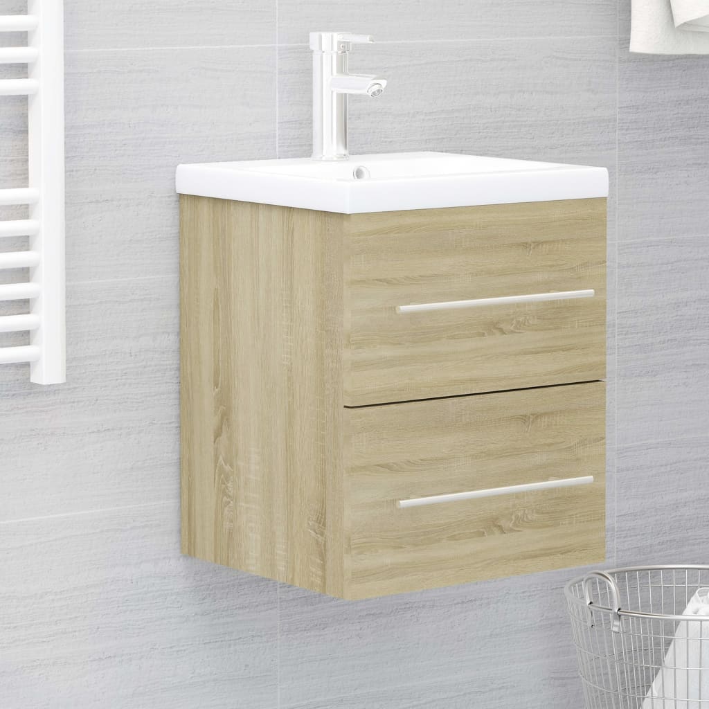 Meuble vasque chêne Sonoma 41x38,5x48cm matière bois