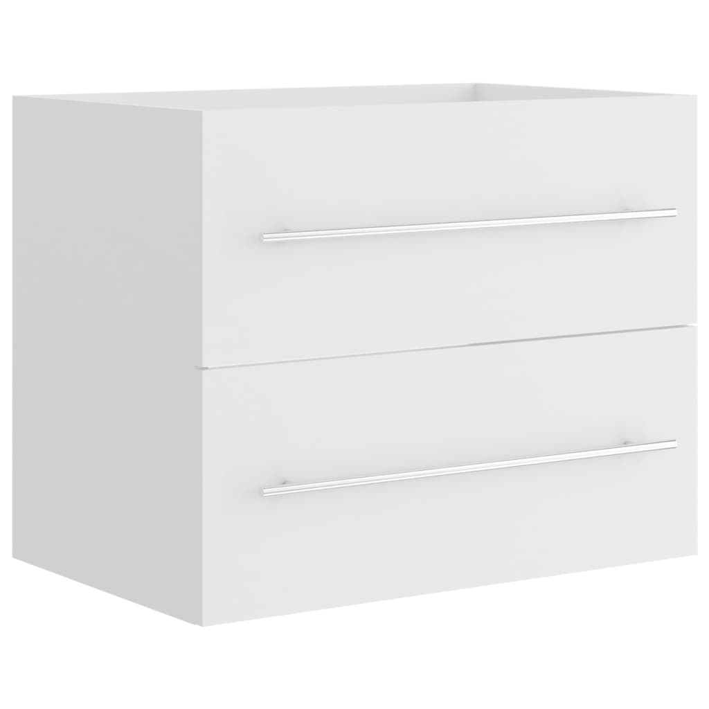 Meuble vasque blanc 60x38,5x48 cm en bois