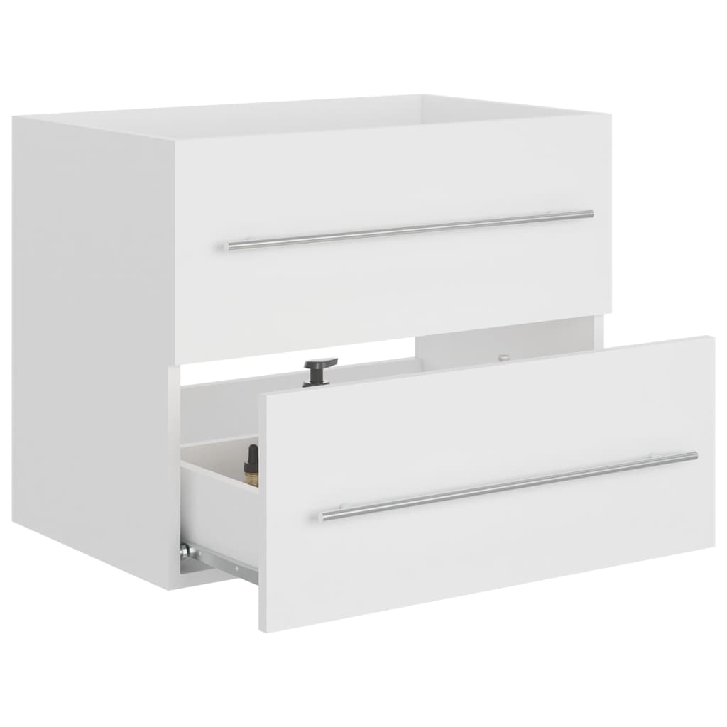 Meuble vasque blanc 60x38,5x48 cm en bois