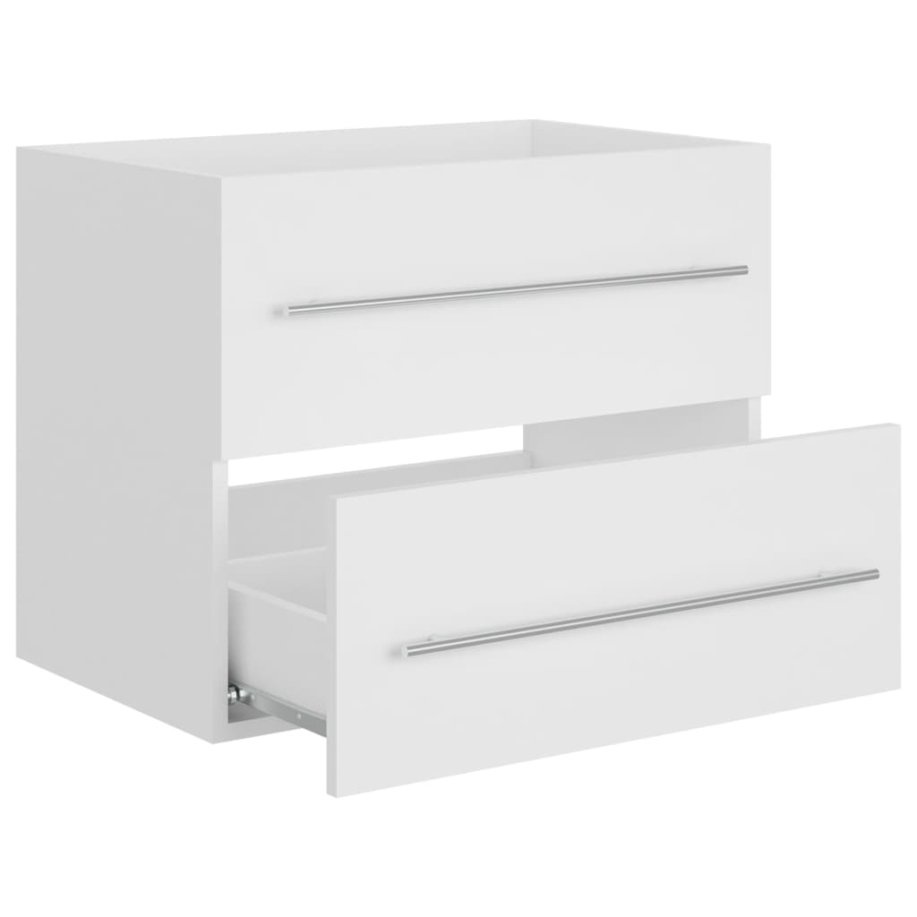 Meuble vasque blanc 60x38,5x48 cm en bois