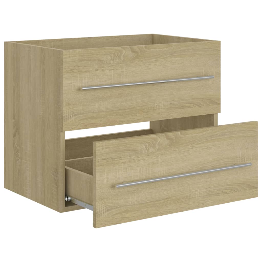 Waschbeckenunterschrank Sonoma-Eiche 60x38,5x48cm Holzwerkstoff
