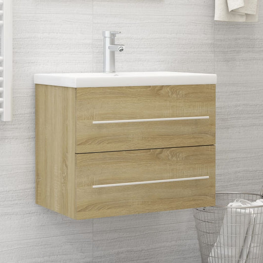 Waschbeckenunterschrank Sonoma-Eiche 60x38,5x48cm Holzwerkstoff
