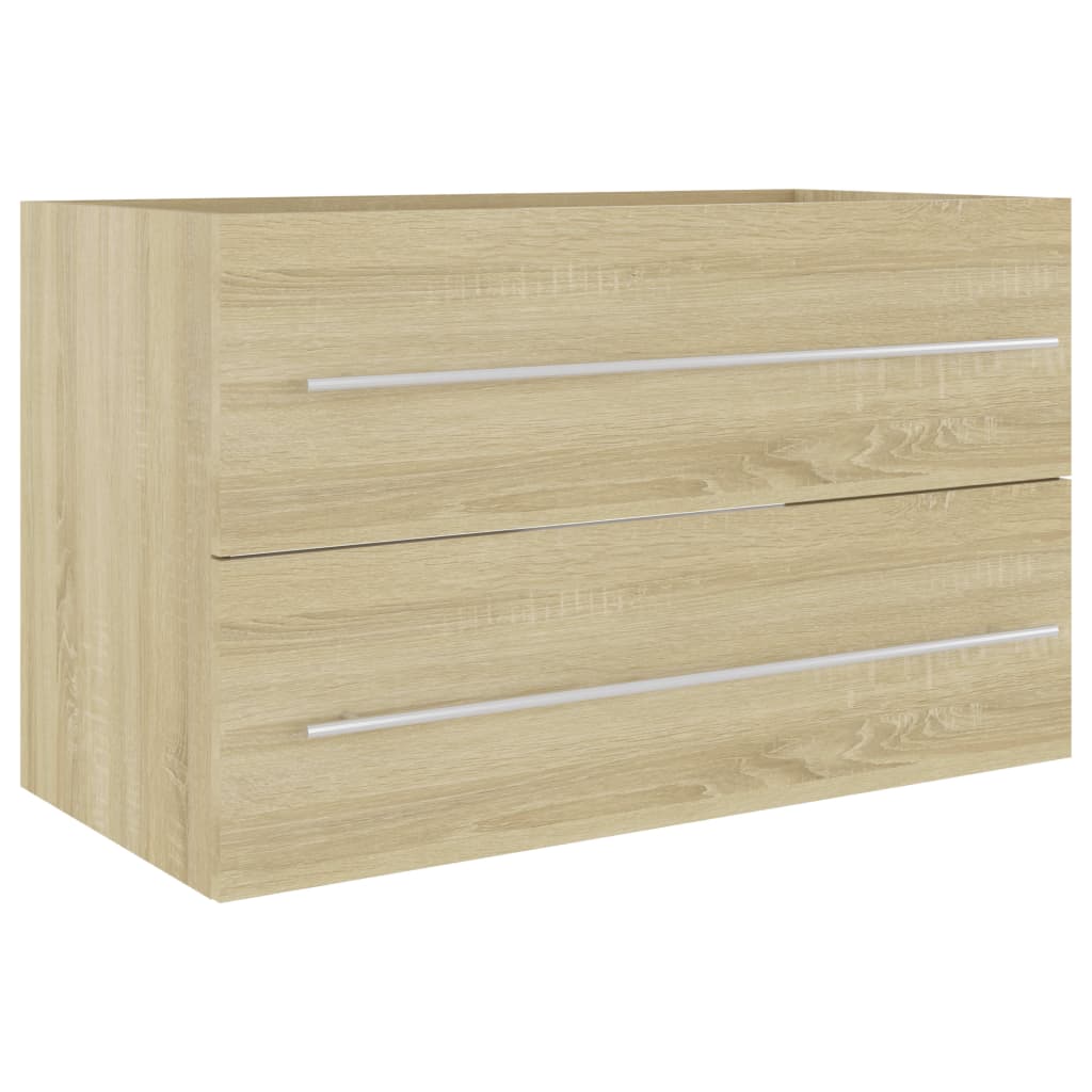 Waschbeckenunterschrank Sonoma-Eiche 80x38,5x48cm Holzwerkstoff