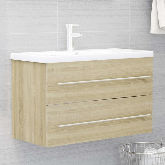 Waschbeckenunterschrank Sonoma-Eiche 80x38,5x48cm Holzwerkstoff