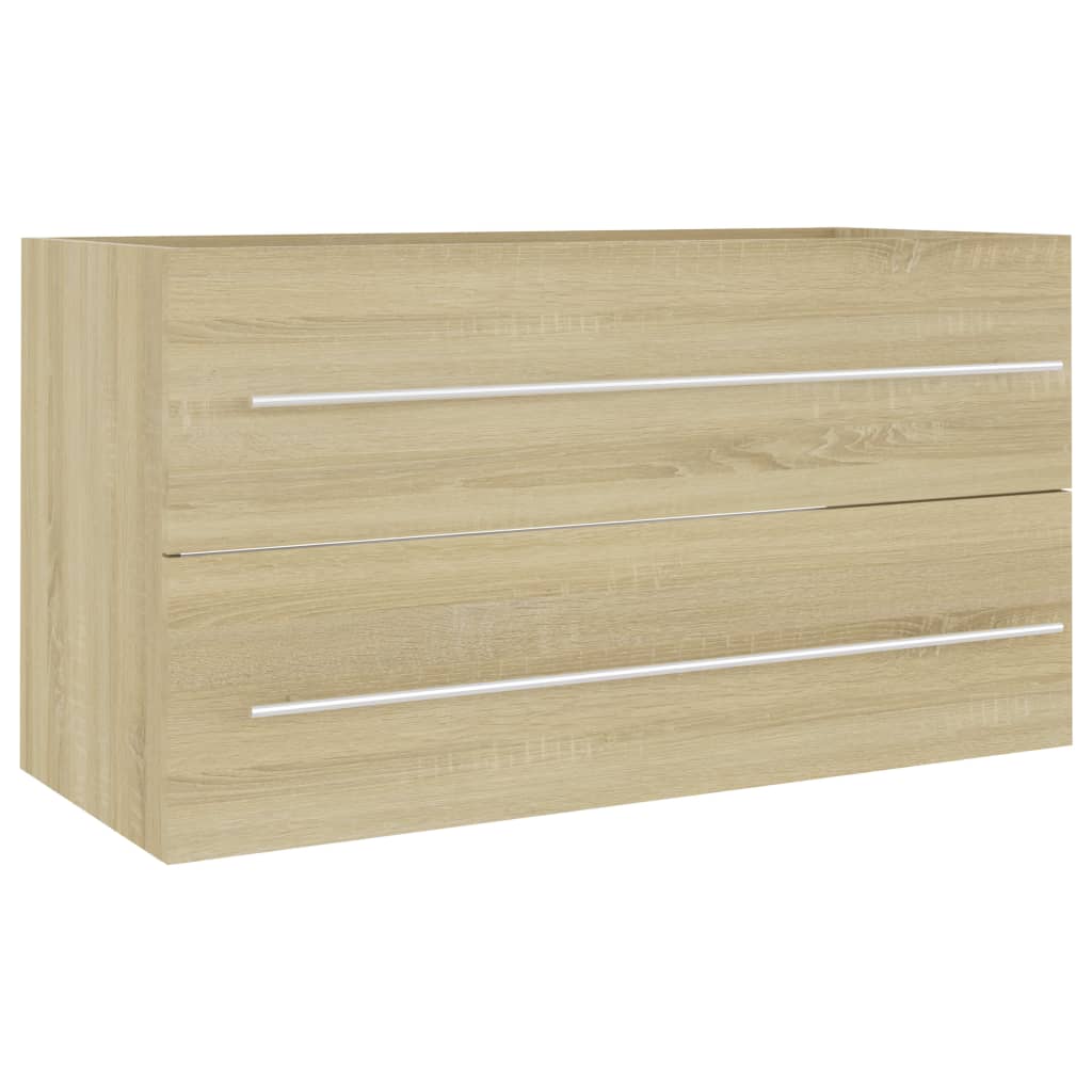 Waschbeckenunterschrank Sonoma-Eiche 90x38,5x48cm Holzwerkstoff