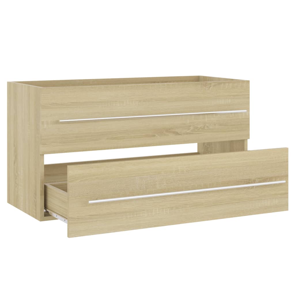 Waschbeckenunterschrank Sonoma-Eiche 90x38,5x48cm Holzwerkstoff