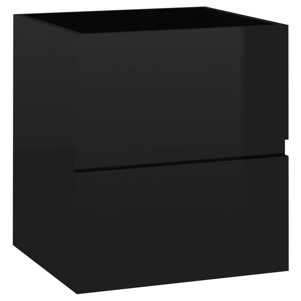 Waschbeckenunterschrank Hochglanz-Schwarz 41x38,5x45 cm