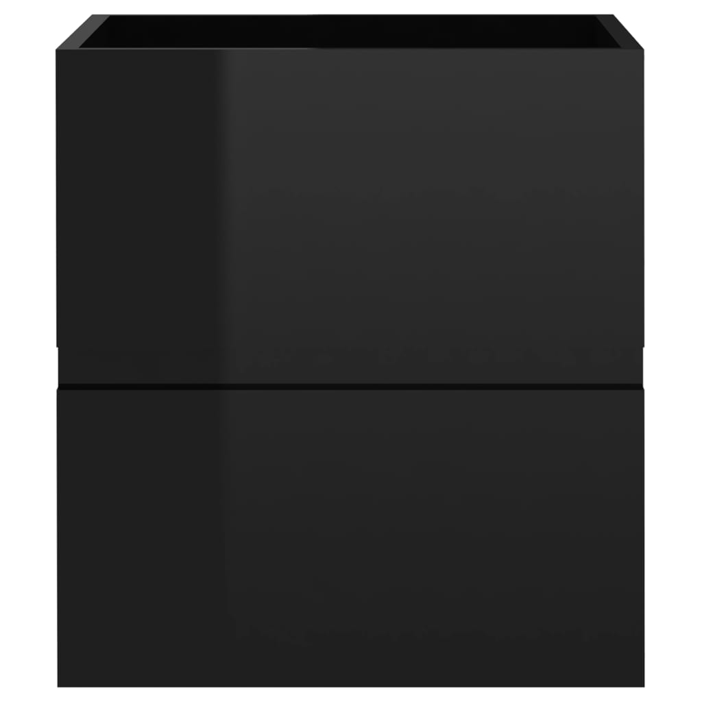 Waschbeckenunterschrank Hochglanz-Schwarz 41x38,5x45 cm