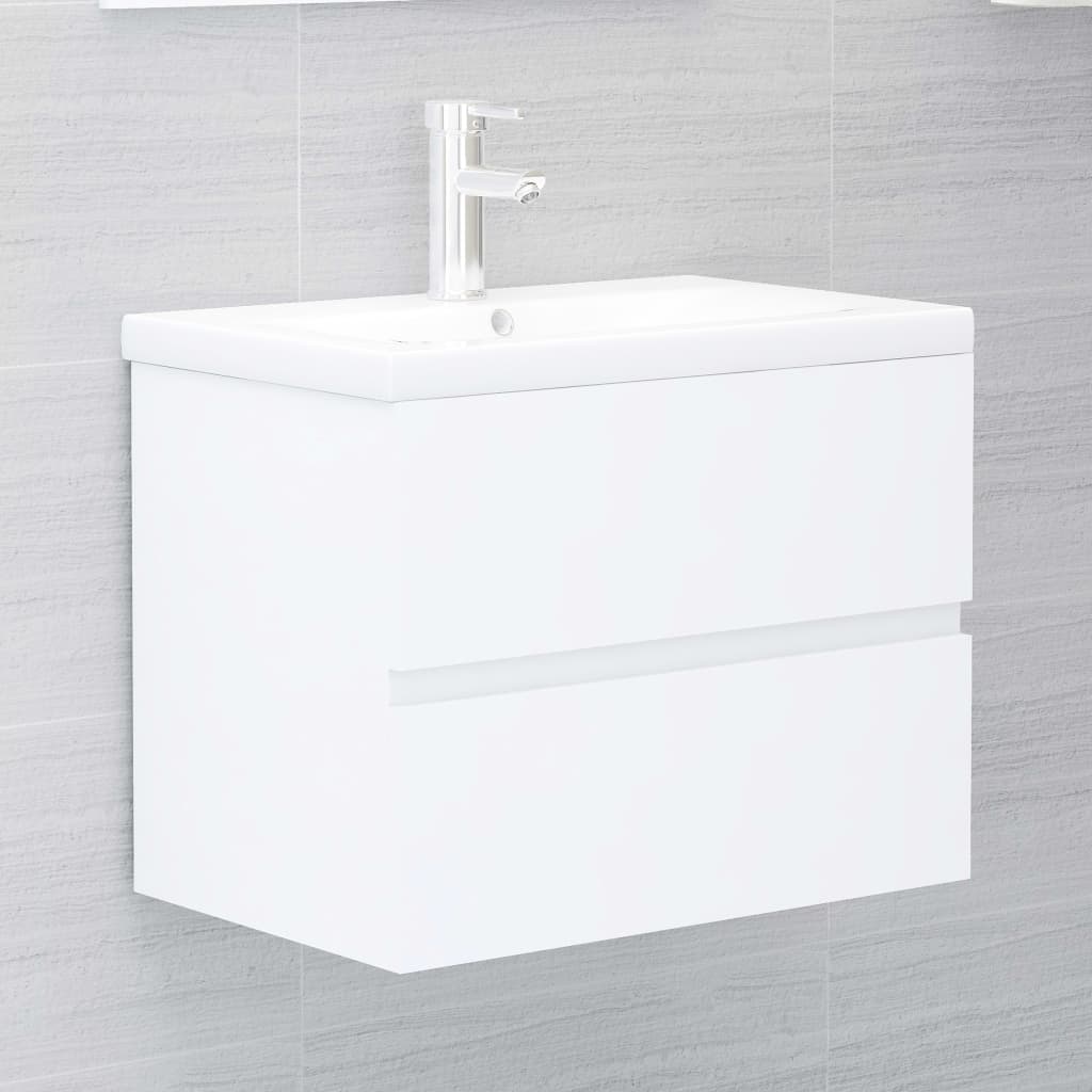 Meuble lavabo blanc 60x38,5x45 cm en bois