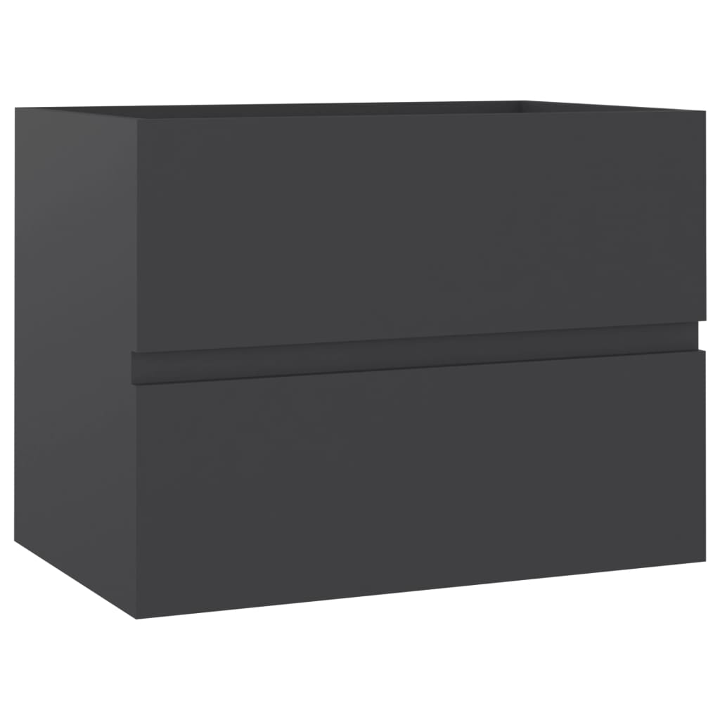 Waschbeckenunterschrank Grau 60x38,5x45 cm Holzwerkstoff