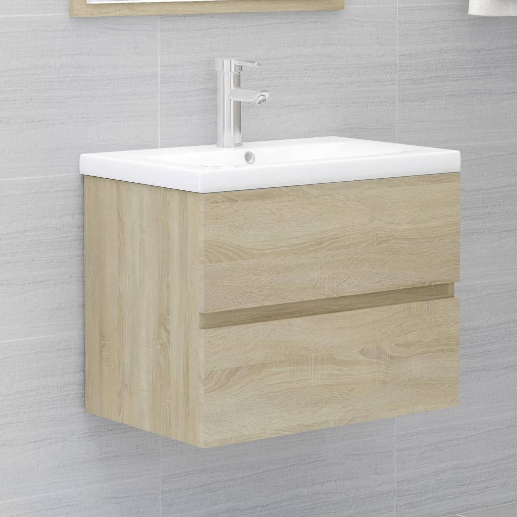 Meuble vasque chêne Sonoma 60x38,5x45cm matière bois