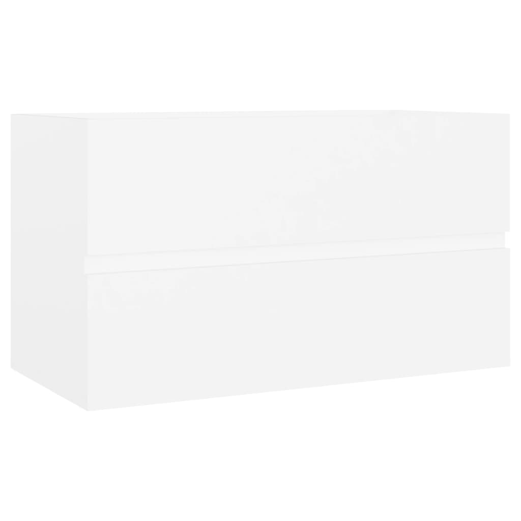 Meuble lavabo blanc 80x38,5x45 cm en bois