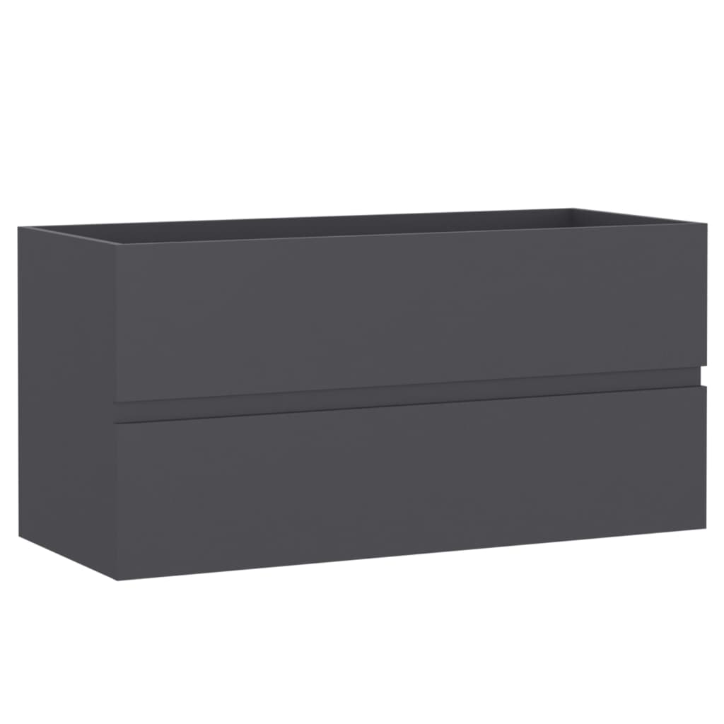 Waschbeckenunterschrank Grau 90x38,5x45 cm Holzwerkstoff