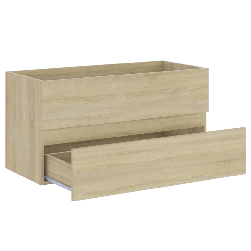 Waschbeckenunterschrank Sonoma-Eiche 90x38,5x45cm Holzwerkstoff