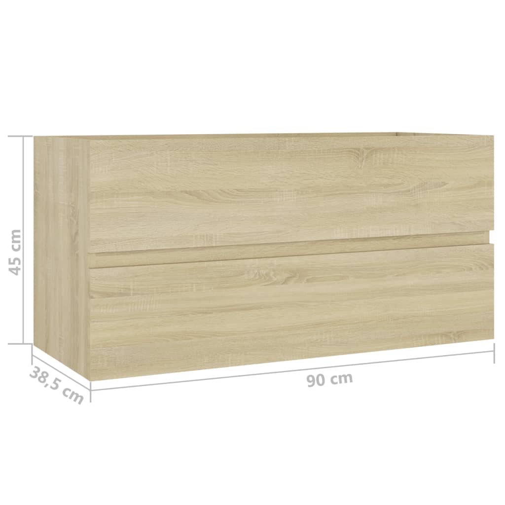 Meuble vasque chêne Sonoma 90x38,5x45cm matière bois