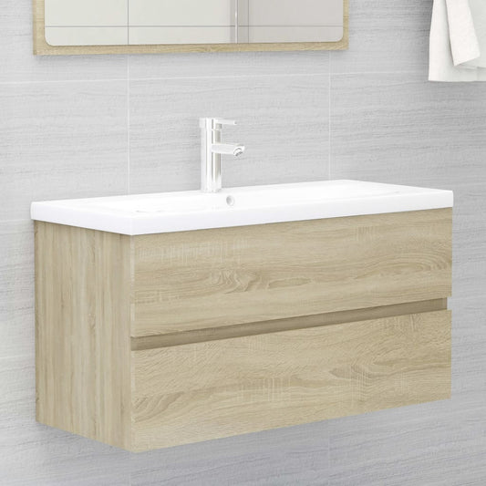 Meuble vasque chêne Sonoma 90x38,5x45cm matière bois