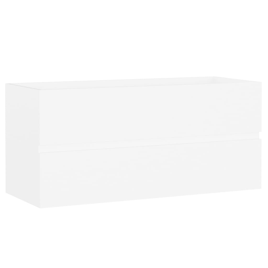 Meuble lavabo blanc 100x38,5x45 cm en bois