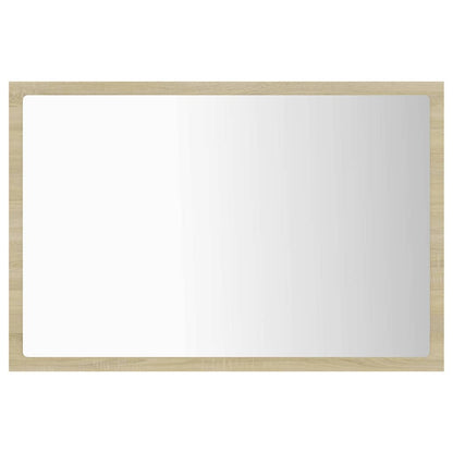 LED-Badspiegel Sonoma-Eiche 60x8,5x37 cm Acryl