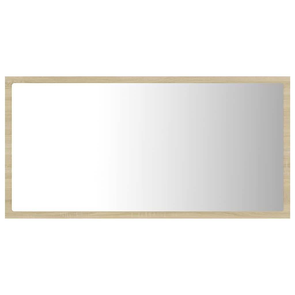 LED-Badspiegel Sonoma-Eiche 80x8,5x37 cm Acryl