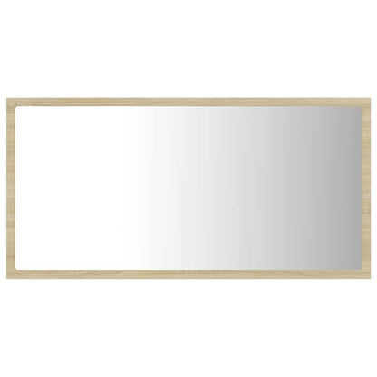 LED-Badspiegel Sonoma-Eiche 80x8,5x37 cm Acryl