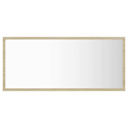 LED-Badspiegel Sonoma-Eiche 90x8,5x37 cm Acryl