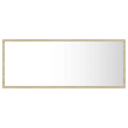LED-Badspiegel Sonoma-Eiche 100x8,5x37 cm Acryl
