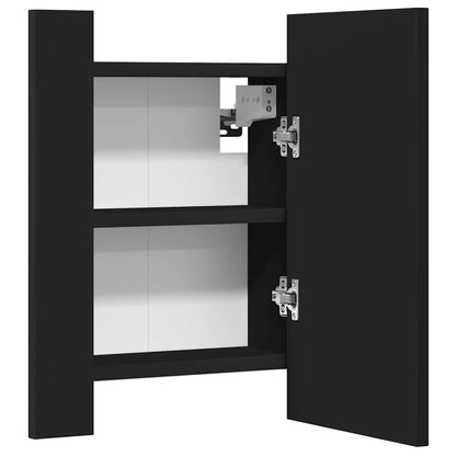 LED-Bad-Spiegelschrank Schwarz 40x12x45 cm Acryl