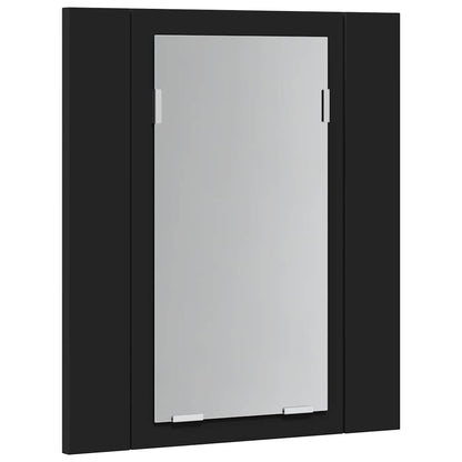 LED-Bad-Spiegelschrank Schwarz 40x12x45 cm Acryl