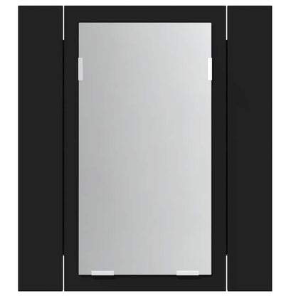 LED-Bad-Spiegelschrank Schwarz 40x12x45 cm Acryl